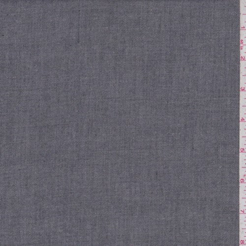 Slate Black Fine Line Twill Shirting Fabric