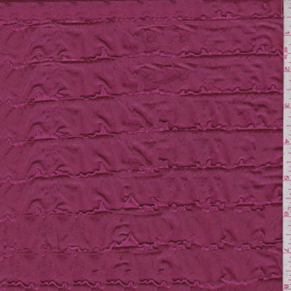 2 1/4 YD PC-Dark Fuchsia Ruffle Knit Fabric