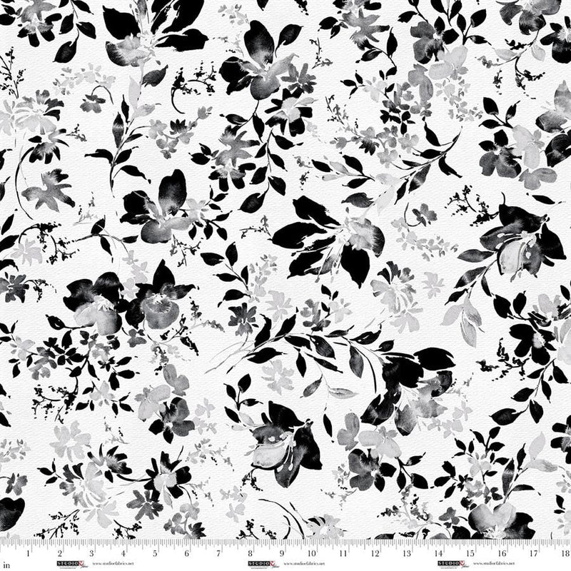 Garden Whispers 118" Off-White Cotton Wideback Fabric per yard
