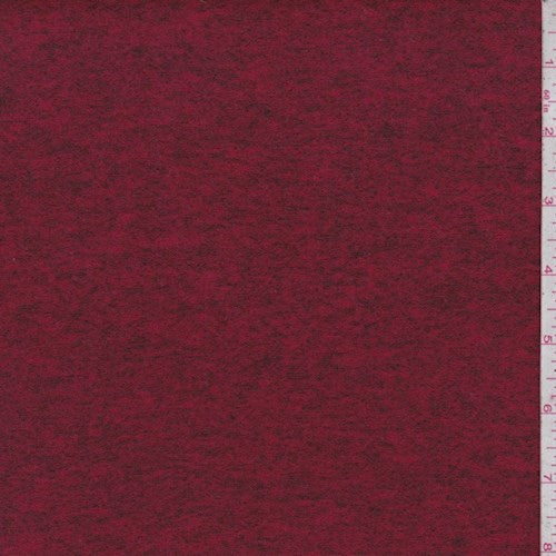 Heather Red Sweater Knit Fabric