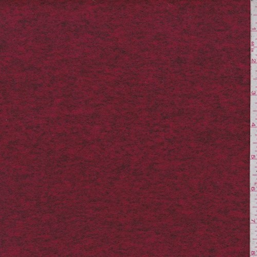 Heather Red Sweater Knit Fabric