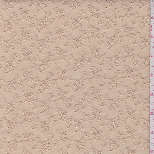 Dark Beige Mini Floral Cluster Eyelet Fabric