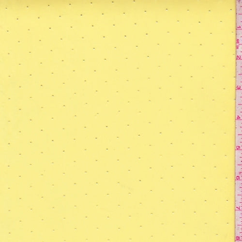 Yellow/Metallic Silver Pin Dot Chiffon Fabric