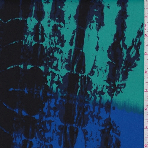 ITY Royal/Jade/Navy Crackle Jersey Knit Fabric