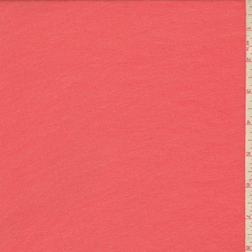 Bright Coral Crepe Georgette Fabric