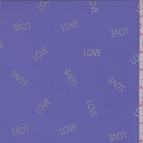 Dark Lilac/Silver "Love" Georgette Fabric