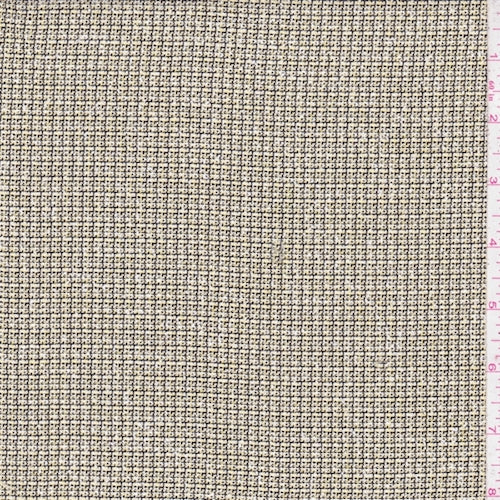 Straw/Black/White Textured Dobby Woven Jacketing Fabric