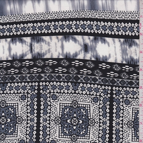 ITY Black/Slate Seismic Tile Jersey Knit Fabric