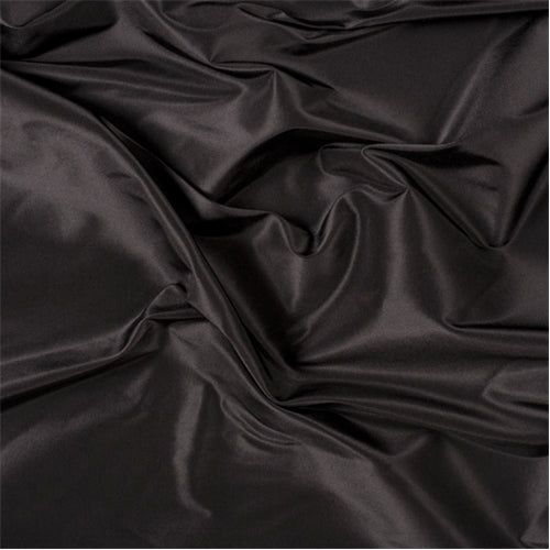 Runway Silks Black Silk Taffeta Fabric - Reorderable