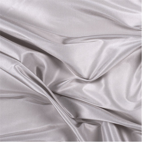 Runway Silks Light Silver Silk Taffeta Fabric - Reorderable