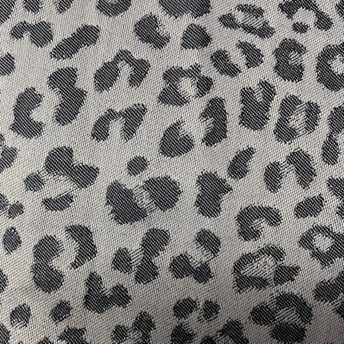 Grey/Charcoal Mini Cheetah Jacquard Fabric