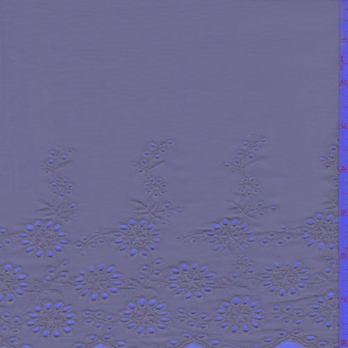 Slate Blue Scallop Cotton Eyelet Fabric