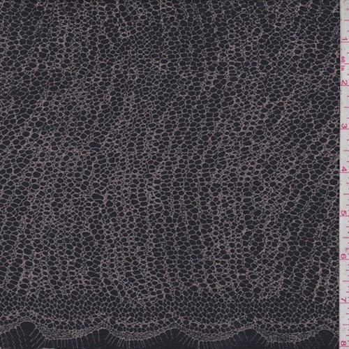 Black/Taupe Mini Pebble Silk Crepe Georgette Fabric