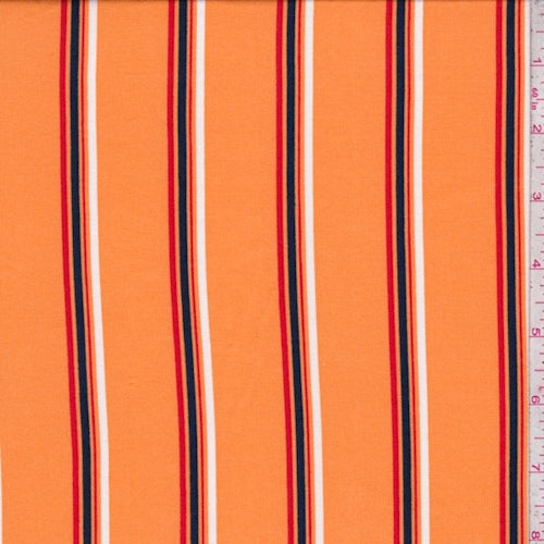 Mango Multi Stripe Double Brushed Jersey Knit Fabric
