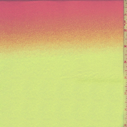Neon Green/Pink/Yellow Spray Stripe Double Brushed Jersey Knit Fabric