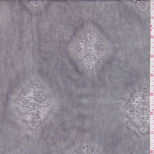 1 1/4 YD PC-Stone Grey Leno Diamond Rayon Lawn Fabric