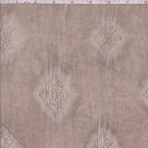 4 3/8 YD PC-Timber Brown Leno Diamond Rayon Lawn Fabric