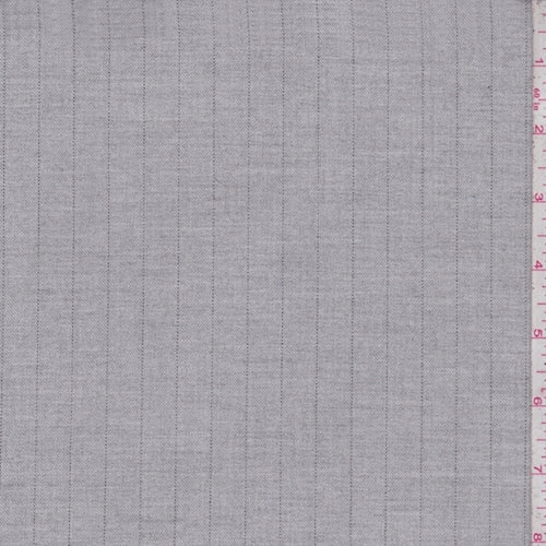 2 YD PC-Misty Grey Pinstripe Flannel Fabric