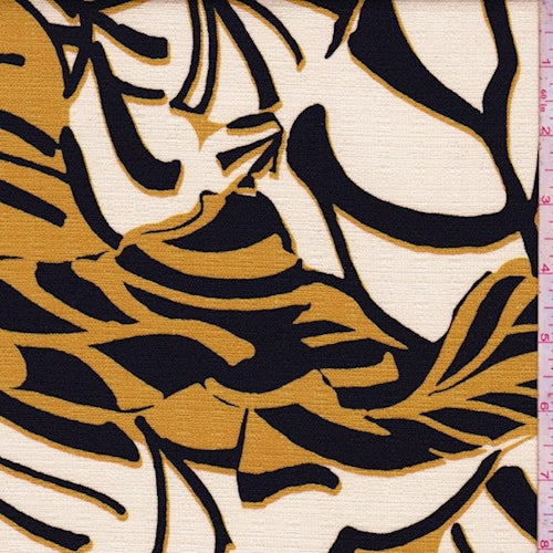 Alabaster/Camel/Black Print Home Decorating Fabric