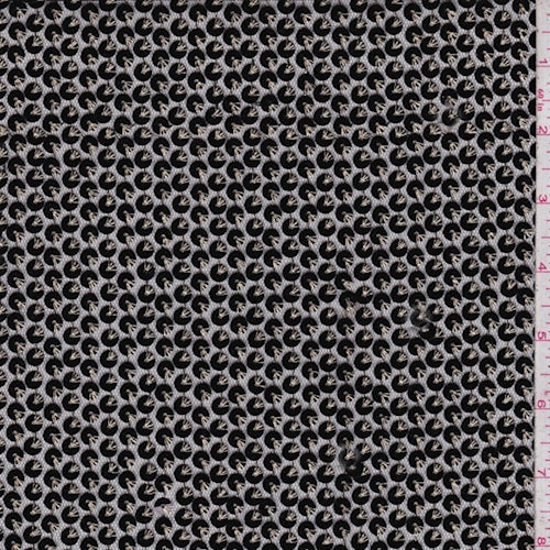 3 1/2 YD PC-Black/Gold Sequin Tulle Fabric