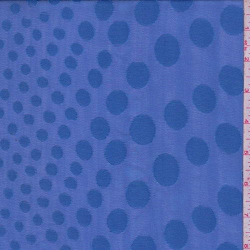 3 YD PC-Dark Periwinkle Polka Dot Jacquard Chiffon Fabric