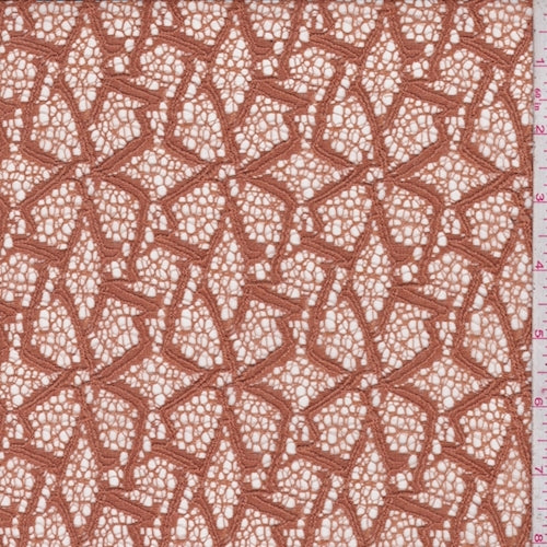 Copper Pinwheel Mesh Lace Fabric
