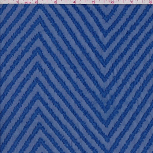 Royal Chevron Jacquard Chiffon Fabric