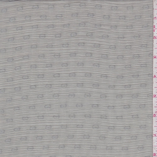 Silver Sage Dot Jacquard Crinkle Chiffon Fabric