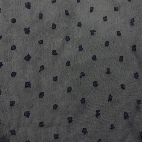 Violet Blue Dot Chiffon Fabric