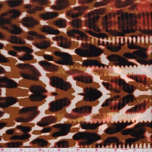 3 YD PC-Persimmon/Rust Animal Print Crepe Georgette Fabric