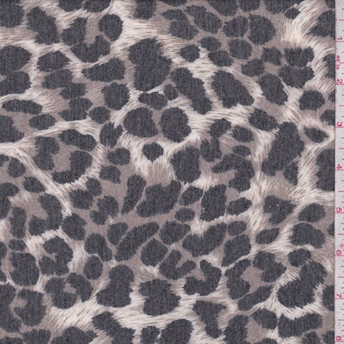 2 YD PC-Taupe/Slate Cheetah Jersey Knit Fabric