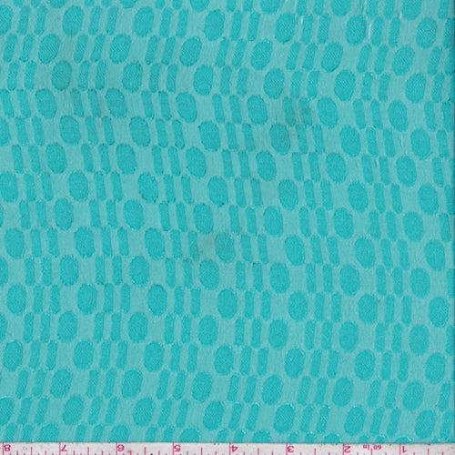 Light Turquoise Oval/Dash Jacquard Chiffon Fabric