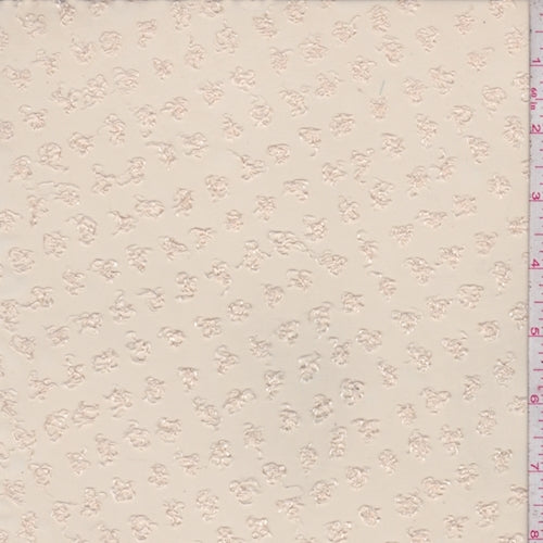 Golden Beige Boucle Dot Chiffon Fabric