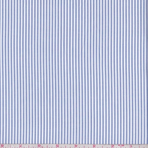 3 1/2 YD PC-Blue/White Stripe Shirting Fabric