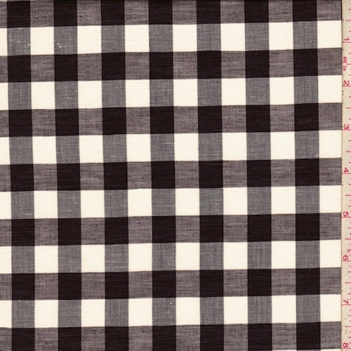 3 3/4 YD PC-Navy Blue Check Cotton Shirting Fabric
