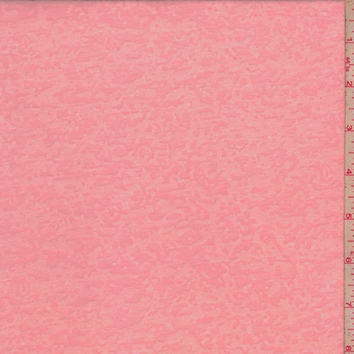 Neon Pink Burnout Jersey Knit Fabric