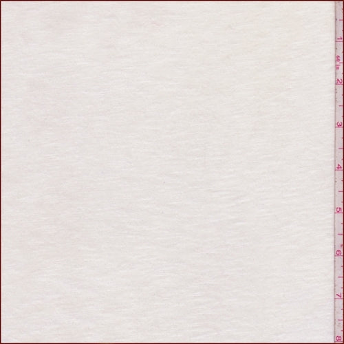 2 1/2 YD PC-White Slubbed Jersey Knit Fabric