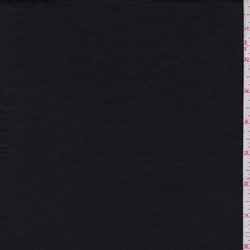 Jet Black Rayon Jersey Knit Fabric