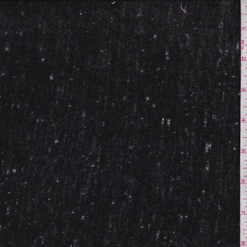 Black Slub Jersey Knit Fabric