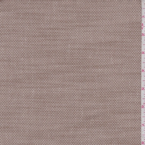 Mocha Pindot Rayon Blend Suiting Fabric