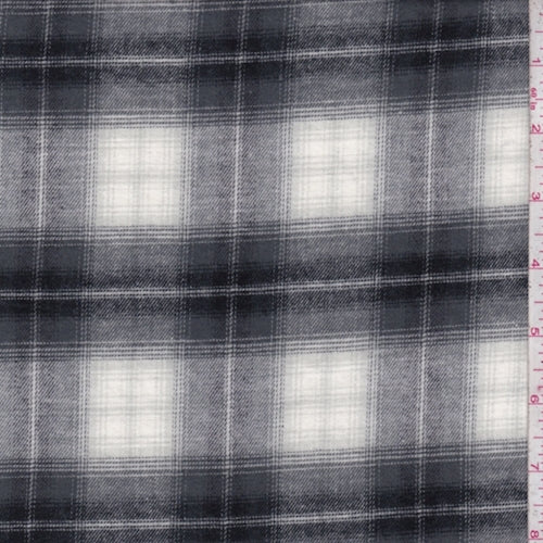 2 YD PC-Pearl/Slate Plaid Flannel Fabric