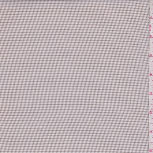 Pale Grey/Black Mini Check Chiffon Fabric
