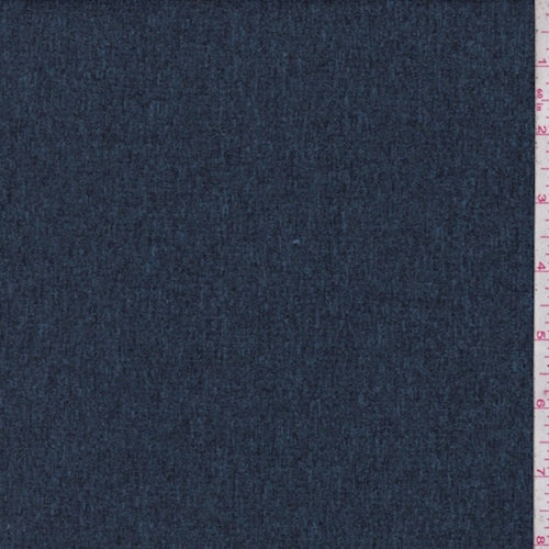 1 YD PC-Slate Blue/Onyx Grid Fleece Double Knit Fabric