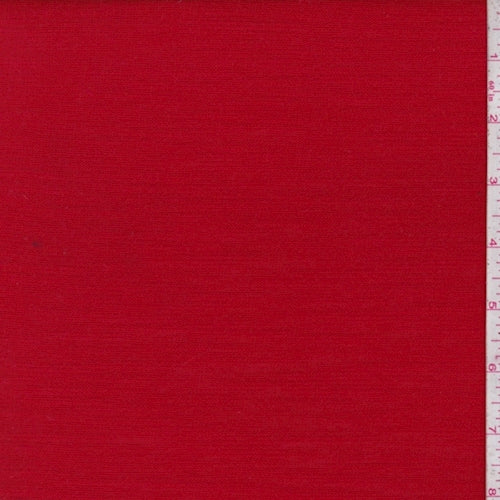 Red Slubbed Sweater Jersey Knit Fabric