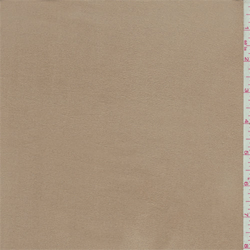 Tan Microsuede Knit Fabric