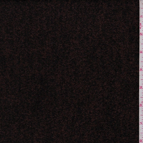 Mocha/Black Semi-Opaque Brushed Wool Blend Twill Jacketing Fabric
