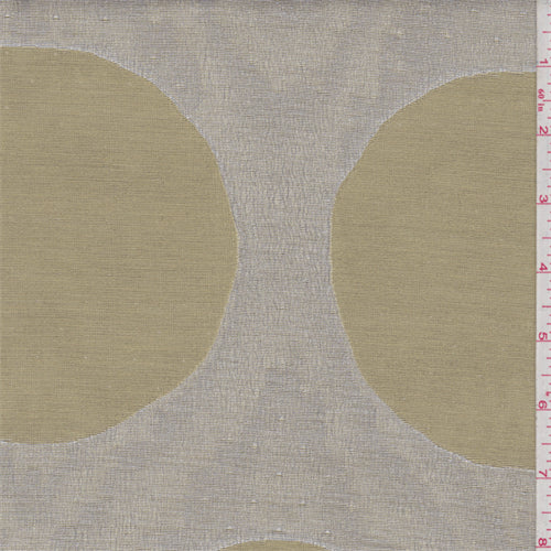 3 YD PC-Silver/Gold Belgravia Circle Jacquard Drapery Fabric