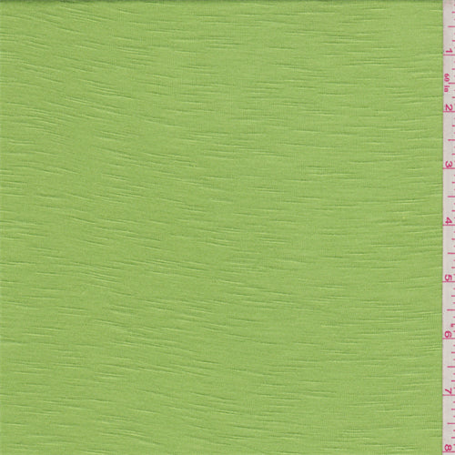 Lime Green Rayon Slubbed Jersey Knit Fabric
