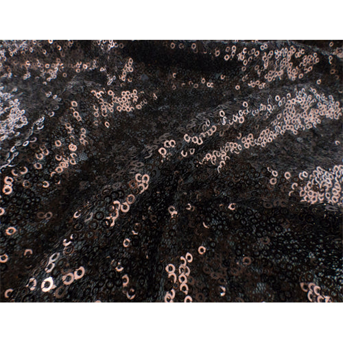 Copper Brown Sequin Mesh Fabric