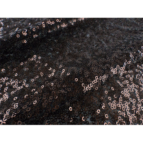 Copper Brown Sequin Mesh Fabric